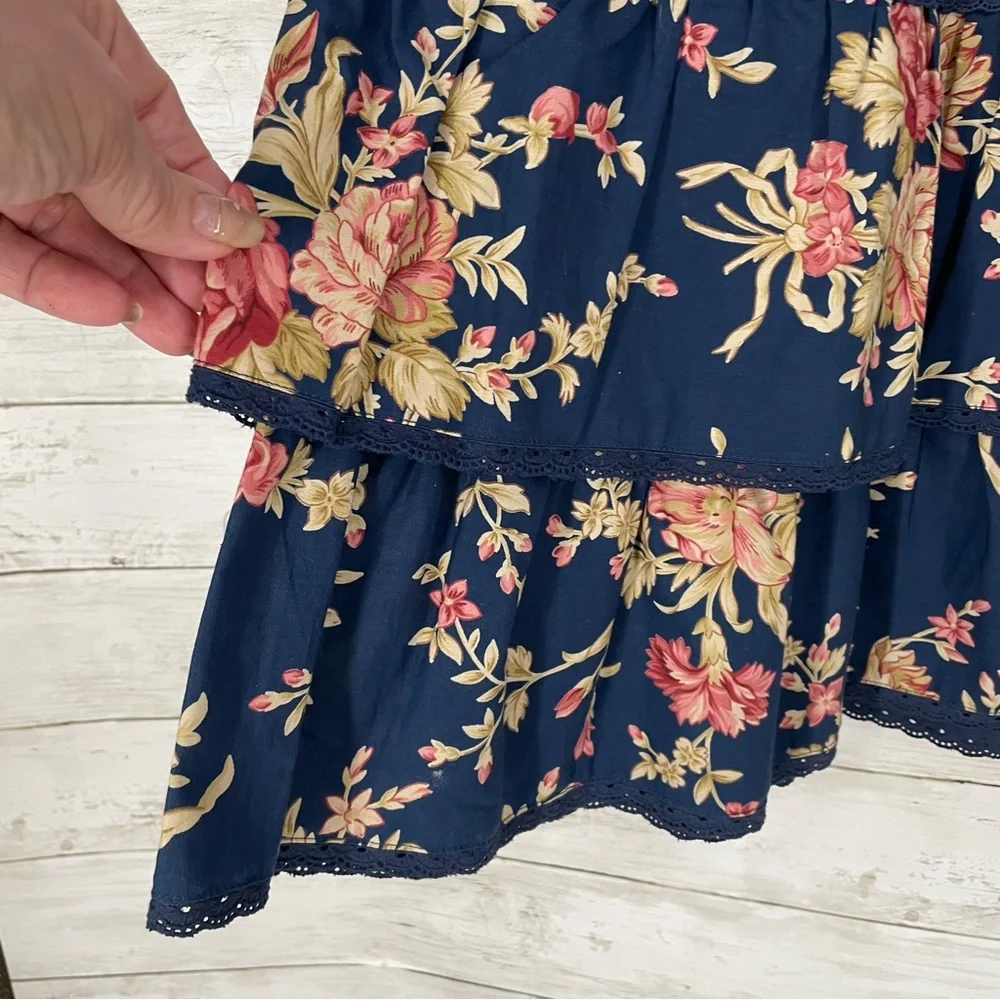 Vintage Lauren Ralph Lauren Country Floral Prairie Maxi Skirt Size 6 Dead Stock - Picture 4 of 8